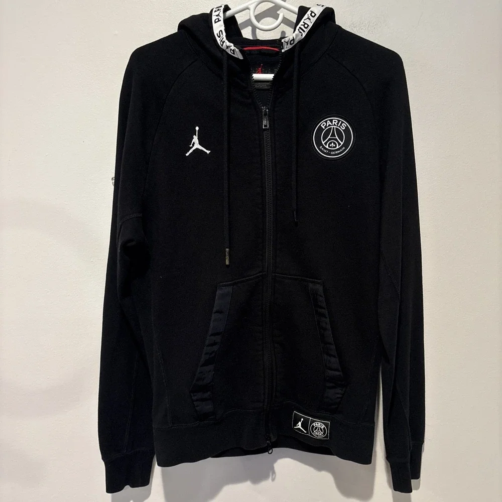 Air Jordan‎ Paris Saint-Germain F.C. Soccer Hoodie Jacket Black Small Men's